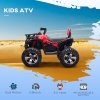 HOMCOM 12V Quad Bike, Battery Powered Ride on ATV with LED Lights, Music, Backrest, Forward, Backward, Electric Vehicle Toy Car for Kids, Red