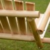 Outsunny Outdoor 2 Seater Swing Chair Larch Wood Garden Swing Seat Porch Hammock Bench Lounger