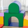 HOMCOM 7 Pieces Foam Soft Play Set Kids Indoor Climbers Play Structures Toddler Educational Play