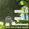 AIYAPLAY Kids Nest Swing Seat, Hanging Set with Height Adjustable Ropes for Kids, 60cm Diameter Round Saucer Swing Chair for Outdoor, Garden, Black/Green