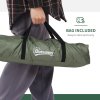 Outsunny 2 Person Camping Tent, Dome Tent with Zipped Doors, Storage Pocket, Portable Handy Bag, Dark Green