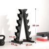 SPORTNOW 5-Tier Dumbbell Rack, Dumbbell Storage Stand Holder, Steel Weight Tree for Home Gym
