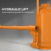 HOMCOM 12 Tonne Hydraulic Bottle Jack with 19-37 cm Lifting Range, Heavy Duty Portable Compact Car Jack Lift with Saddle and 3 Section Handle for Pickup, Truck, Auto Repair Maintenance, Orange