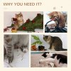 PawHut Cat Tree for Indoor Cats 135cm Kitten Tower Scratching Post Kitty Scratcher Climbing Tower with Ladder, Beige