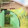 Outsunny 6 x 3(m) Walk-in Polytunnel Greenhouse with Upgraded Structure, 2 Hinged Doors, 8 Mesh Windows, Tunnel Warm House Tent with UV-resistant PE Cover, Green