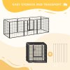 PawHut Dog Pen 8 Panels Puppy Pen Heavy Duty Pet Playpen for Indoor Outdoor for Dogs, Rabbits, Ducks 80cm High