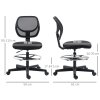 Vinsetto Drafting Chair, Standing Desk Chair, Painting Chair with Adjustable Height, Footrest Ring, Black