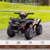 HOMCOM 6V Kids Electric Ride on Car Toddlers Quad Bike All Terrain Vehicle Toy With Music for 18-36 months Black