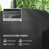 Outsunny BBQ Cover for Rectangular Gas Grill, 420D Oxford Fabric Barbecue Covers, Waterproof UV Protection Rip-Proof, with Windproof Drawstring and Hook and Loop Fasteners, Black, 147 x 61 x 120cm