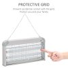 Outsunny 30W Electric Fly Zapper, Bug Zapper with UK Plug, 2 UV Bulbs, Hanging Chain, On/Off Switch and Removable Catch Tray, 60?O Coverage Insect Mosquito Killer for Indoor and Outdoor Use, Grey