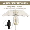 Outsunny 4.6m Garden Parasol Double-Sided Sun Umbrella Patio Market Shelter Canopy Shade Outdoor with Cross Base - Off White