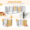 PawHut Dog Pen 12 Panels Puppy Pen Heavy Duty Pet Playpen for Indoor Outdoor for Dogs, Rabbits, Ducks 100cm High