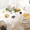 HOMCOM Extendable Dining Table, 120-160 x 70cm Rectangular Kitchen Table for Small Spaces, Seats 4-6 People, High Gloss White