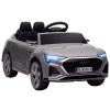 AIYAPLAY Audi Q8 E-tron Licensed Electric Car for Kids, 12V Electric Ride on Sportback Design with Remote Control, 4 Suspension Wheels, LED Headlights, Music, Horn, for Ages 3-4 - Grey