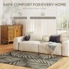 HOMCOM UV Resistant Indoor & Outdoor Area Rug, Easy-Cleaning Machine Washable Rug for Patio, Garden, Kitchen, Bathroom or Living Room, 170 x 120 cm, Grey