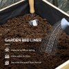 Outsunny Wooden Raised Planter with Plastic Greenhouse Cover and Bed Liner, Elevated Garden Bed for Vegetables, Flowers, Herbs, 115 x 60 x 165cm, Clear