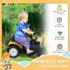 HOMCOM Kids Pedal Go Kart Children Ride On Digger Tractor Toy Car Excavator For 3 - 6 Years