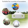 Outsunny 8 Sides Octagonal Garden Gazebo Marquee Party Tent Wedding Canopy Outdoor Heavy Duty Metal Frame (6.8m x 5m) - White