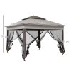 Outsunny 3 x 3(m) Pop Up Gazebo, Marquee Party Tent with Double Tier Roof, Netting and Carry Bag, Event Shelter for Outdoor Patio, Light Grey