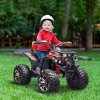 HOMCOM 12V Quad Bike, Battery Powered Ride on ATV with LED Lights, Music, Backrest, Forward, Backward, Electric Vehicle Toy Car for Kids, Red