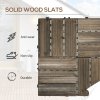 Outsunny 27 Pcs Wooden Interlocking Decking Tiles, Outdoor Flooring Tiles for Patio, Balcony, Terrace, Hot Tub, 30 x 30 cm per Piece, 2.5m² per Pack, Charcoal Grey