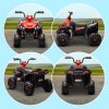 AIYAPLAY Kids Quadbike, 12V Electric Ride on ATV with 4 Wheels Spring Suspension, LED Light, Music, MP3, 5KM/H Battery Powered, for Ages 3-5 Years, White