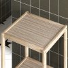 HOMCOM 4-Tier Bamboo Bathroom Storage Shelves, Freestanding Storage Shelving Unit, Multifunctional Display Plants Stand Shelf Rack Organiser