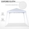 Outsunny 3 M x 3 M Base/ 2.5 M x 2.5 M Top Pop Up Gazebo, 2 Person Setup Instant with Carry Bag, Height Adjustable Slant Leg Party Tent Instant Event Shelter for Garden, Patio, White