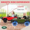 AIYAPLAY Land Rover Licensed Electric Car for Kids, 12V Battery-Powered Kids Ride On Car with Remote Control, Music, Horn, Suspension Wheels, LED Lights, Off-Road Toy for 3-5 Years Old, Black