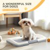 PawHut Dog Toilet Tray, Dog Litter Pee Pad Tray for Training Dogs, Dog Potty Tray Puppy Tray Pad Holder for Indoor, Balcony, Outdoor, 47 x 34 x 6cm