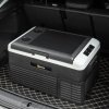 Outsunny 30L Car Refrigerator, Portable Compressor Car Fridge Freezer, Electric Cooler Box with 12/24V DC and 110-240V AC for Camping, Driving, Picnic, Down to -20°C, Grey and Black