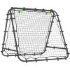 HOMCOM Double-Sided Football Rebounder Net, Football Rebound Net Target Goal with Five Adjustable Angles, Black