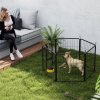 PawHut Dog Pen, 6 Panel Puppy Pen, Steel Dog Playpen, for Small Breeds, 60cm Tall, Black