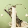 PawHut Cat Tree for Indoor Cats, Cat Scratching Post with Bed, Toy Ball, 53.5 x 53.5 x 90cm - Beige