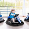 HOMCOM Kids Bumper Car 360° Rotation Spin Waltzer Car 6V Electric Ride On Car with Bumper Protector, 2 Speeds, Music, Lights for 18-48 Months - Black