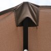 Outsunny 4.4m Double-Sided Sun Umbrella Garden Parasol Patio Sun Shade Outdoor with LED Solar Light, NO BASE INCLUDED, Khaki