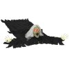 Outsunny 183 cm Life Size Halloween Animated Crawling Zombie with Glowing LED Eyes, Scary Halloween Decorations, Battery Operated, Indoor Outdoor Party Props