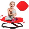 AIYAPLAY Sensory Spinning Chair for Kids, Planet-Shaped Swivel Chair for Balance and Coordination Training, Multi-Position Spinning Seat with Non-Slip Base, Red