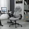 Vinsetto Gaming Chair, Office Desk Chair, Comfy Computer Chair with Adjustable Arms and Rolling Wheels for Home Work Study, Light Grey