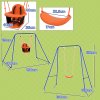 Outsunny 2 In 1 Nursery Swing for Toddlers, Kids, Garden Swing Set with Comfortable Seats, Safety Belt for Indoor, Outdoor Play - Blue and Orange