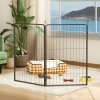 PawHut Dog Pen, 2 Panel Puppy Pen, Portable, Detachable, For Large Dogs, 100cm Tall, Black