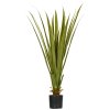 HOMCOM Decorative Artificial Plants Agave Succulent in Pot, Desk Fake Plants for Home Indoor Outdoor Decor, 90cm