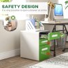 Vinsetto Lockable File Cabinet with 3 Drawers, Vertical Office Drawer for A4, Letter, Legal Size, Anti-tilt Design, Pre-Assembled Body, Green