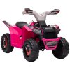 HOMCOM 6V Electric Quad Bike Kids Ride On All Terrain Vehicle with Forward Backward Function, for Ages 18-36 Months - Pink