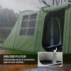Outsunny 4 Man Tunnel Tent, Family Camping Tent with Porch, Bedroom and Living Area, Sewn in Groundsheet, 3000mm Waterproof, Portable with Bag for Hiking, Festival, Backpacking, Green