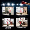 HOMCOM 4-in-1 Boxing Punching Bag Free Standing with 2 Speed Balls, 360 Degree Relax Bar, PU-Wrapped Boxing Bag and Fillable Base, 160-230cm Adjustable Height, Red