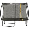 SPORTNOW 10ft Trampoline with Enclosure Net, Spring Cover, Outdoor Trampoline Garden Jumping Mat, Black