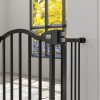 PawHut Pressure Fit Dog Stair Gate No Drilling Safety Gate Auto Close for Doorways, Hallways, 74-100cm Adjustable, 78cm Tall, Black