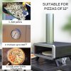 Outsunny Portable Wood Pellet Pizza Oven with 12