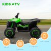 HOMCOM 12V Electric Quad Bike for Kids Ride On Car Toy, with Forward Reverse Functions, LED Headlights, Music, for Ages 3-5 Years - Green